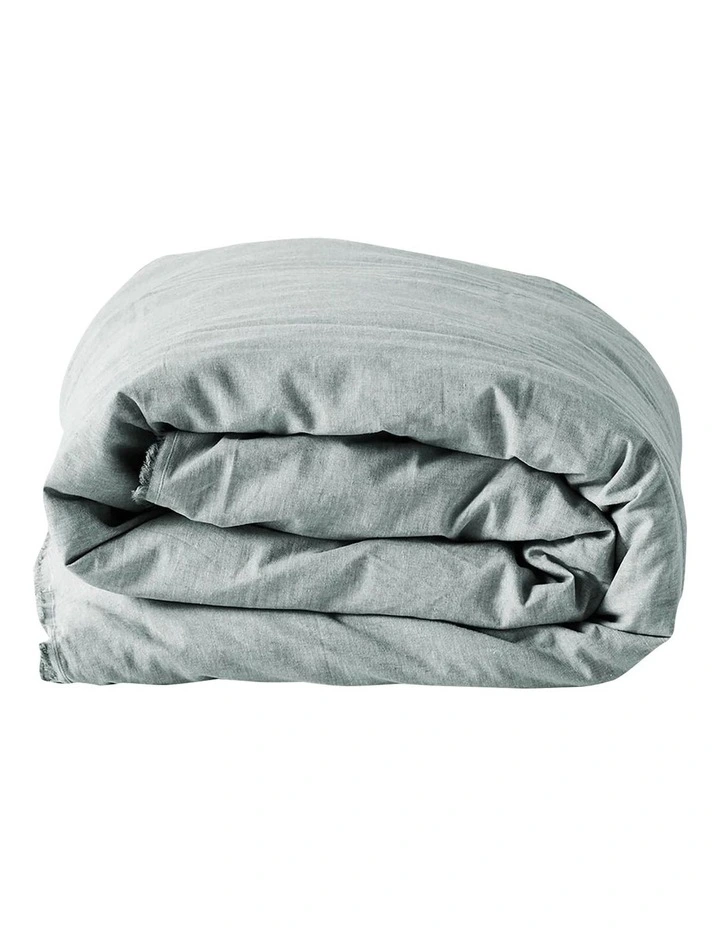Aura Home Chambray Fringe Bedlinen Collection In Mineral 5 Aura Home Chambray Fringe Bedlinen Collection In Mineral - Image 3
