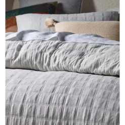 Alternative view of Vue Harlem Jersey Quilt Cover Mercury
