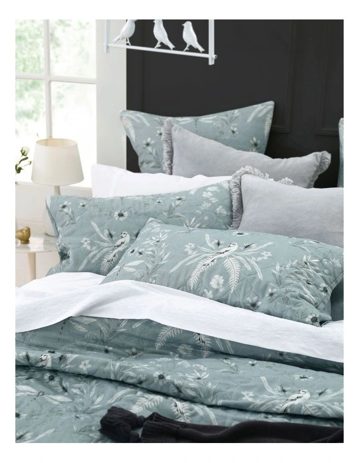 M.M Linen Tuileries Bed Cover Set In Blue 4 M.M Linen Tuileries Bed Cover Set In Blue - Image 2