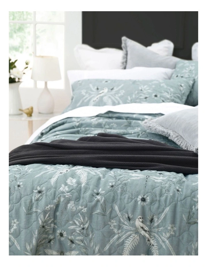 M.M Linen Tuileries Bed Cover Set In Blue 5 M.M Linen Tuileries Bed Cover Set In Blue - Image 3