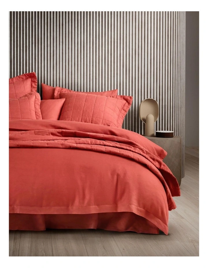 Sheridan Abbotson Bedcover In Washed Red 3 Sheridan Abbotson Bedcover In Washed Red