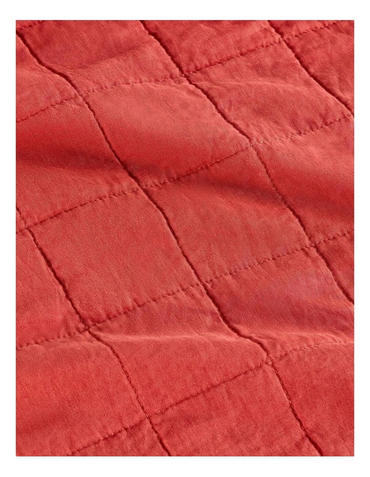 Sheridan Abbotson Bedcover In Washed Red 4 Sheridan Abbotson Bedcover In Washed Red - Image 2