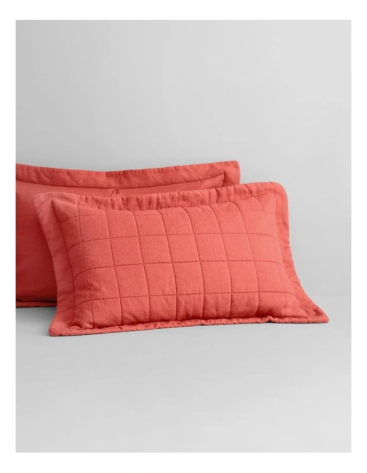 Sheridan Abbotson Bedcover In Washed Red 5 Sheridan Abbotson Bedcover In Washed Red - Image 3