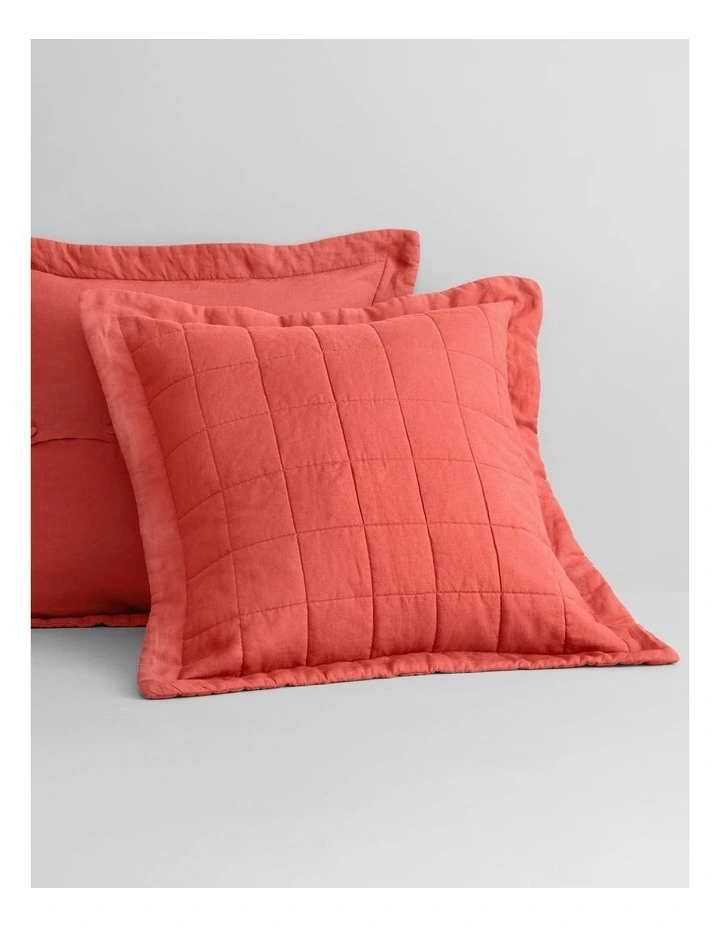 Sheridan Abbotson Bedcover In Washed Red 6 Sheridan Abbotson Bedcover In Washed Red - Image 4