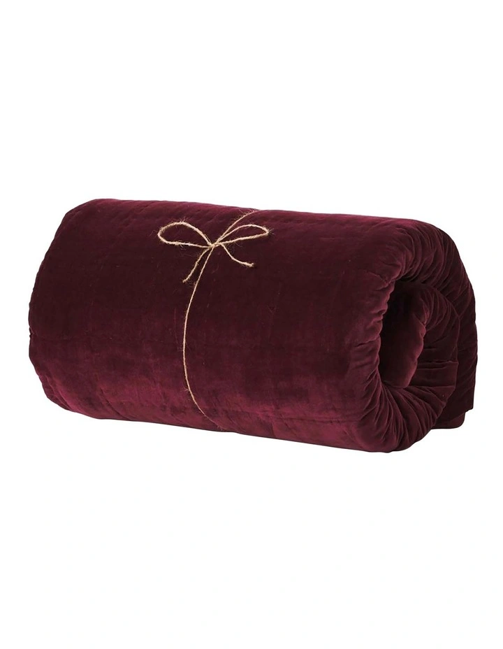 Aura Home Luxury Velvet Coverlet Merlot 7 Aura Home Luxury Velvet Coverlet Merlot - Image 5