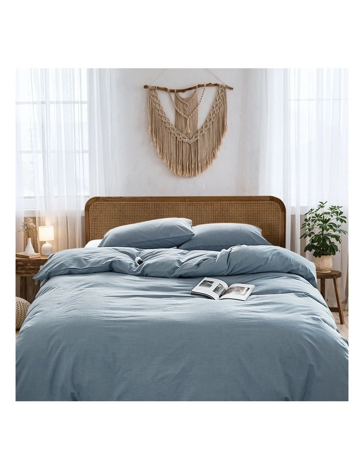 Cosy Club Single Duvet Cover Quilt Set In Blue 4 Cosy Club Single Duvet Cover Quilt Set In Blue - Image 2