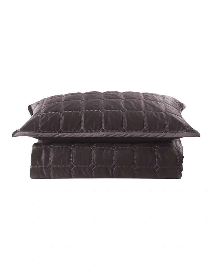 M.M Linen Meeka Coverlet Set In Coffee 4 M.M Linen Meeka Coverlet Set In Coffee - Image 2