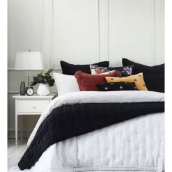 M.M Linen Meeka Coverlet Set In Ebony