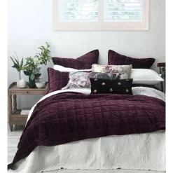 M.M Linen Meeka Coverlet Set In Port