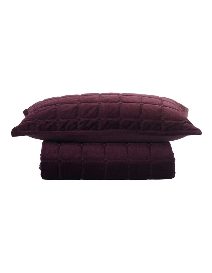 M.M Linen Meeka Coverlet Set In Port 4 M.M Linen Meeka Coverlet Set In Port - Image 2