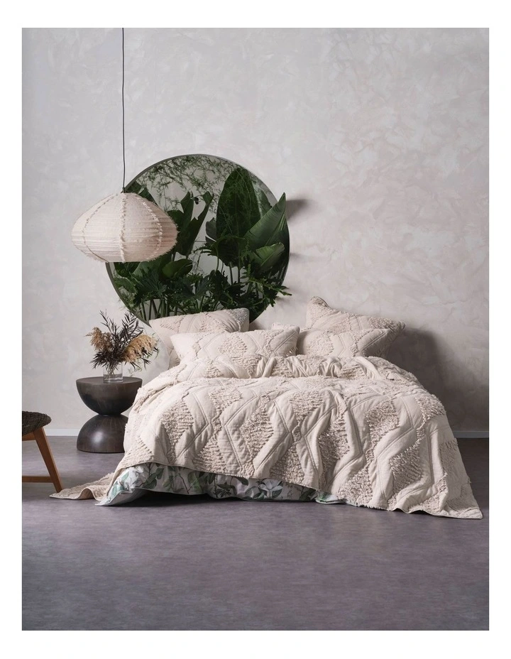 Linen House Piero Quilt Bedcover Sand 3 Linen House Piero Quilt Bedcover Sand
