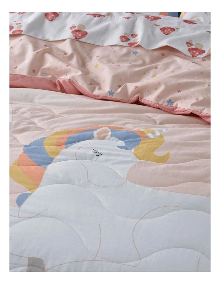 Milkshake Mystique Unicorn Quilt Cover Set In Pink 4 Milkshake Mystique Unicorn Quilt Cover Set In Pink - Image 2