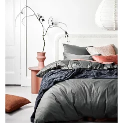 Aura Home Halo Organic Sateen Bedlinen Range In Shadow