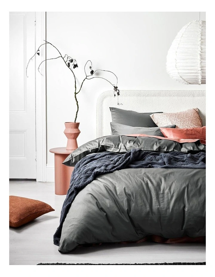 Aura Home Halo Organic Sateen Bedlinen Range In Shadow 3 Aura Home Halo Organic Sateen Bedlinen Range In Shadow
