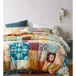 Beau & Bonnie Patchwork Medley Quilt Cover Set In Assorted