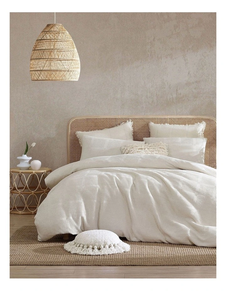 Linen House Galicia Quilt Cover Set Vanilla 3 Linen House Galicia Quilt Cover Set Vanilla