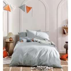 Alternative view of Linen House Kids Smiles All Round Quilt Cover Set In Sugar/Smoke