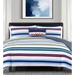 Tommy Hilfiger Multi Stripe Quilt Cover Set In Multi