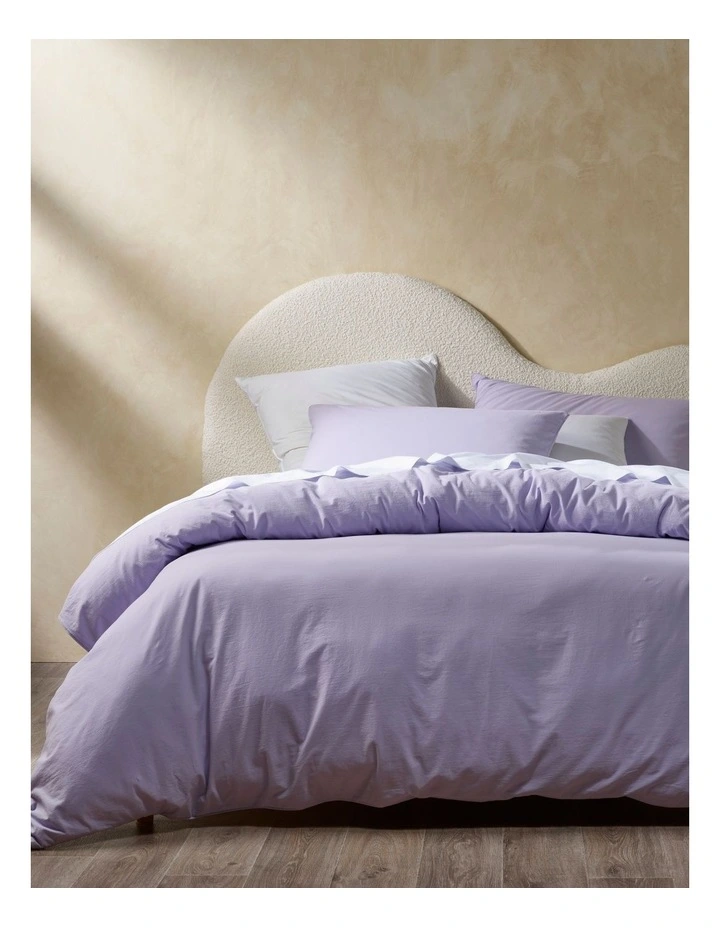 Vue Stonewashed 250TC Cotton Quilt Cover Set In Purple 3 Vue Stonewashed 250TC Cotton Quilt Cover Set In Purple