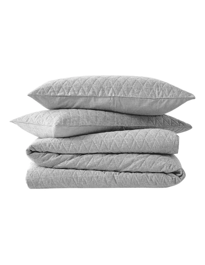 Aura Home Chambray Quilted Bedlinen Collection Dove 5 Aura Home Chambray Quilted Bedlinen Collection Dove - Image 3