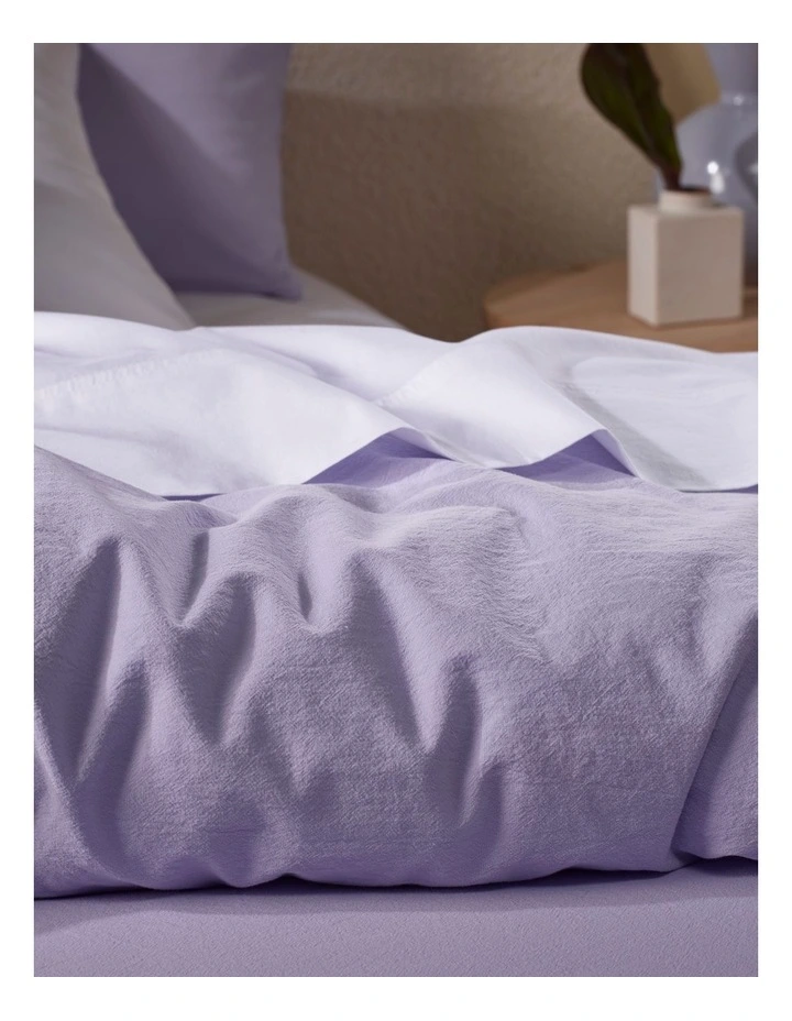 Vue Stonewashed 250TC Cotton Quilt Cover Set In Purple 5 Vue Stonewashed 250TC Cotton Quilt Cover Set In Purple - Image 3