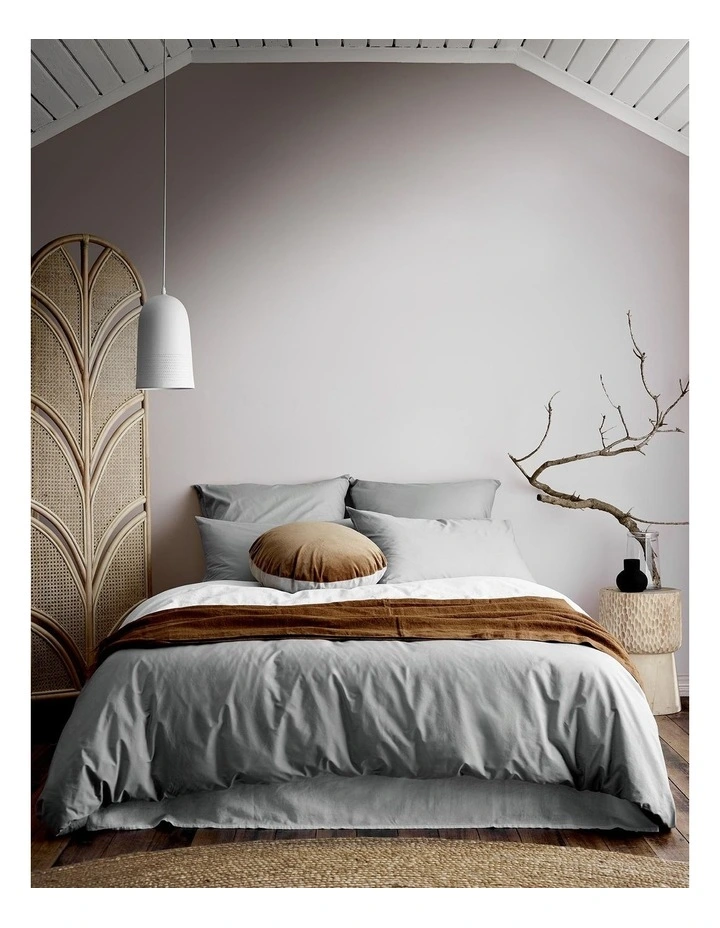 Aura Home Halo Organic Cotton Bedlinen Collection In Pebble 3 Aura Home Halo Organic Cotton Bedlinen Collection In Pebble