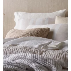 Australian House & Garden Iluka Yarn Dyed Stripe Quilt Cover Set In Moonbeam -Sheridan Sales Store unnamed file 406