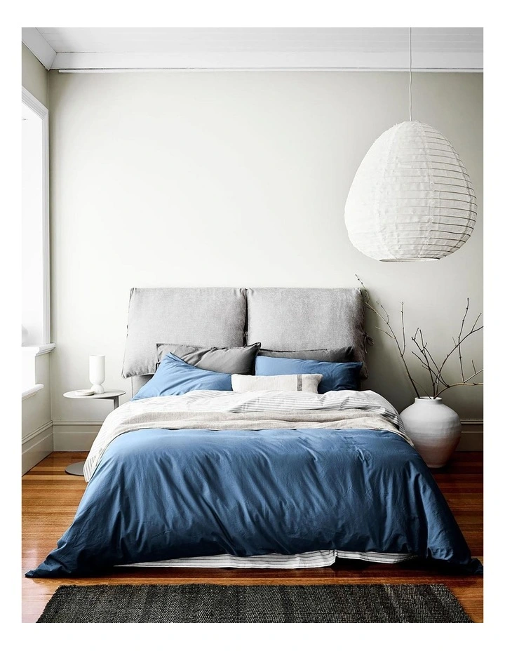 Aura Home Halo Organic Cotton Bedlinen Collection In Bijou Blue 3 Aura Home Halo Organic Cotton Bedlinen Collection In Bijou Blue