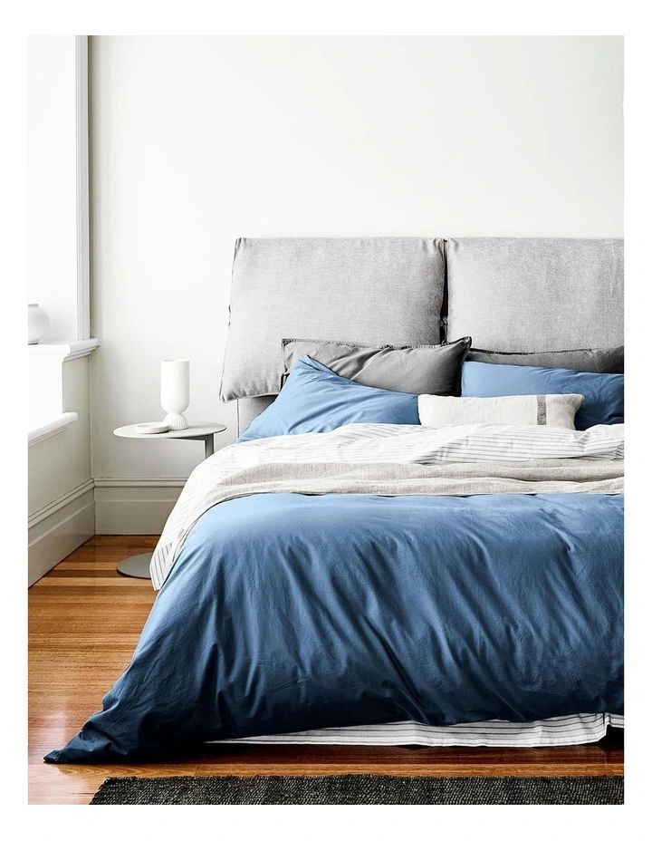 Aura Home Halo Organic Cotton Bedlinen Collection In Bijou Blue 4 Aura Home Halo Organic Cotton Bedlinen Collection In Bijou Blue - Image 2