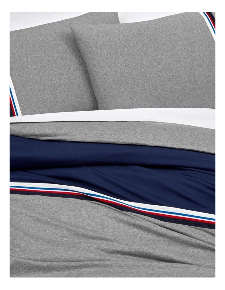 Tommy Hilfiger Sports Stripe Bedlinen In Grey 4 Tommy Hilfiger Sports Stripe Bedlinen In Grey - Image 2