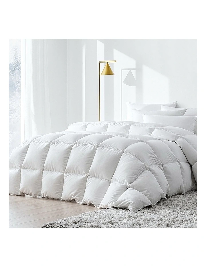 Giselle Bedding King Size Duck Down Quilt In White 4 Giselle Bedding King Size Duck Down Quilt In White - Image 2