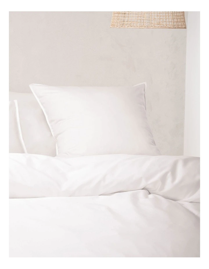 Linen House Nara 400TC Bamboo Cotton Quilt Cover Set White 5 Linen House Nara 400TC Bamboo Cotton Quilt Cover Set White - Image 3