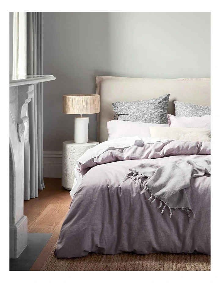Aura Home Chambray Fringe Bedlinen Collection In Lilac 3 Aura Home Chambray Fringe Bedlinen Collection In Lilac