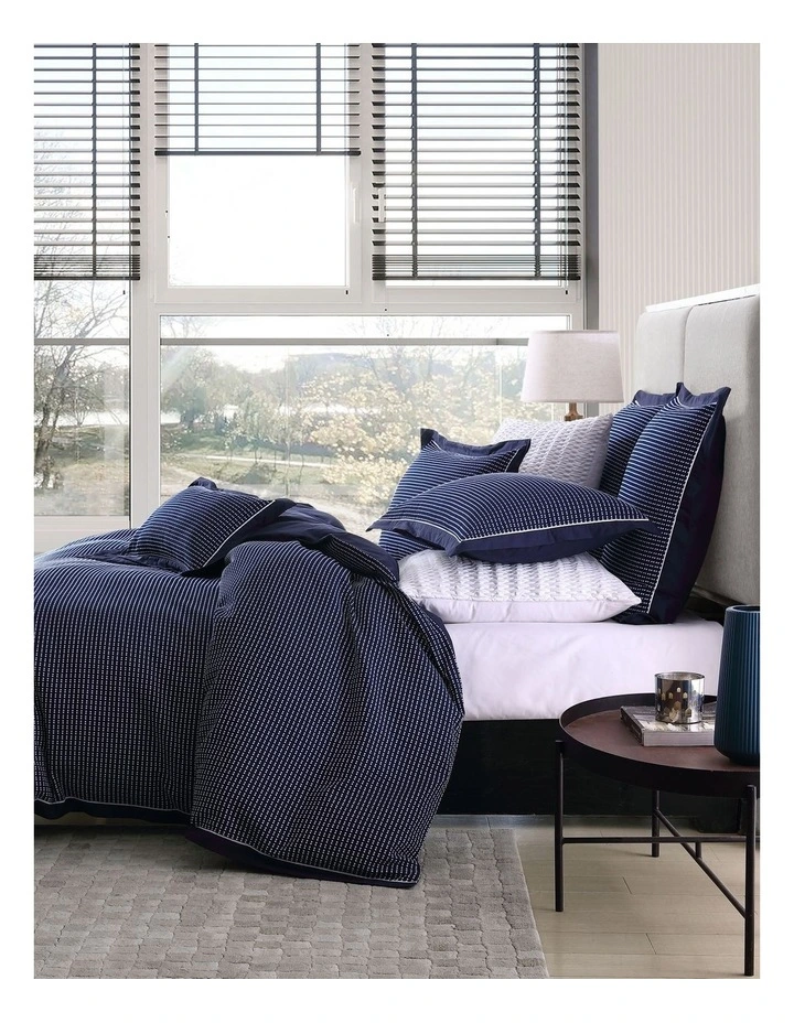 Private Collection Everton Navy Quilt Cover Set 4 Private Collection Everton Navy Quilt Cover Set - Image 2