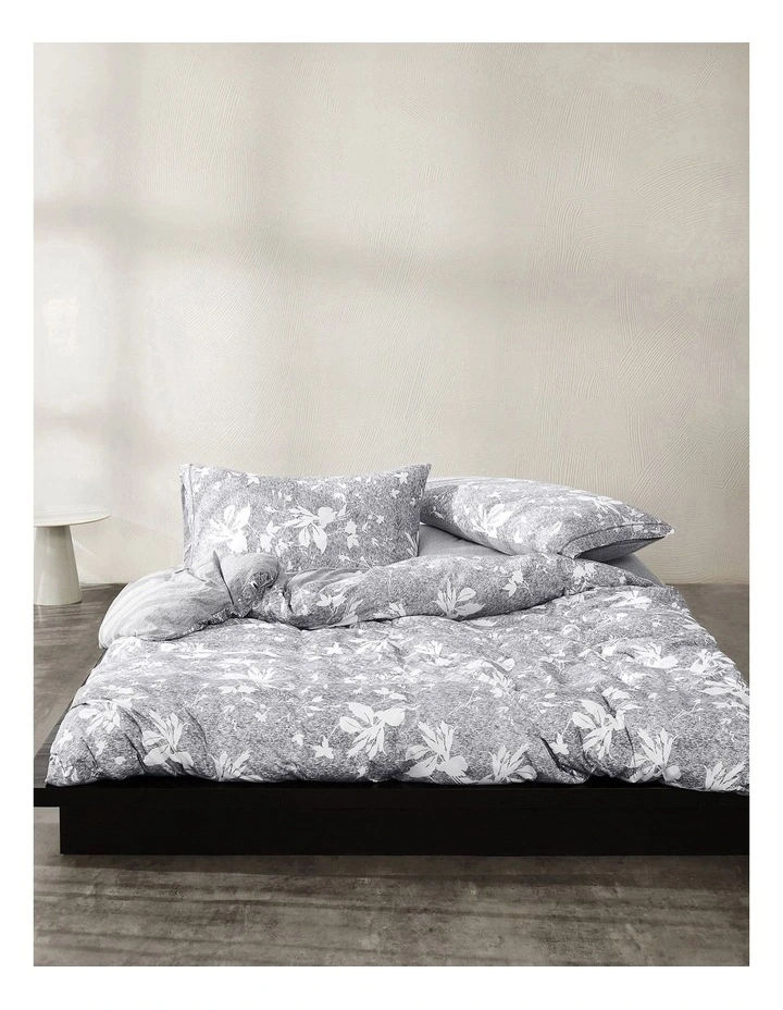 Calvin Klein Floral Print Quilt Cover In Pewter 3 Calvin Klein Floral Print Quilt Cover In Pewter