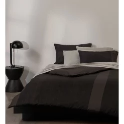 Calvin Klein Oversized Paintstroke Quilt Cover Set In Charcoal