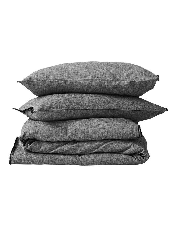 Aura Home Chambray Fringe Bedlinen Collection In Smoke 6 Aura Home Chambray Fringe Bedlinen Collection In Smoke - Image 4