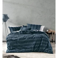 Linen House Shrimpton Quilt Cover Set In Slate Grey
