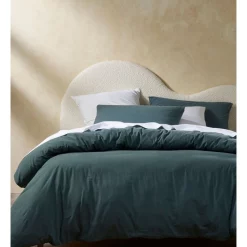 Vue Stonewashed 250TC Cotton Quilt Cover Set In Green