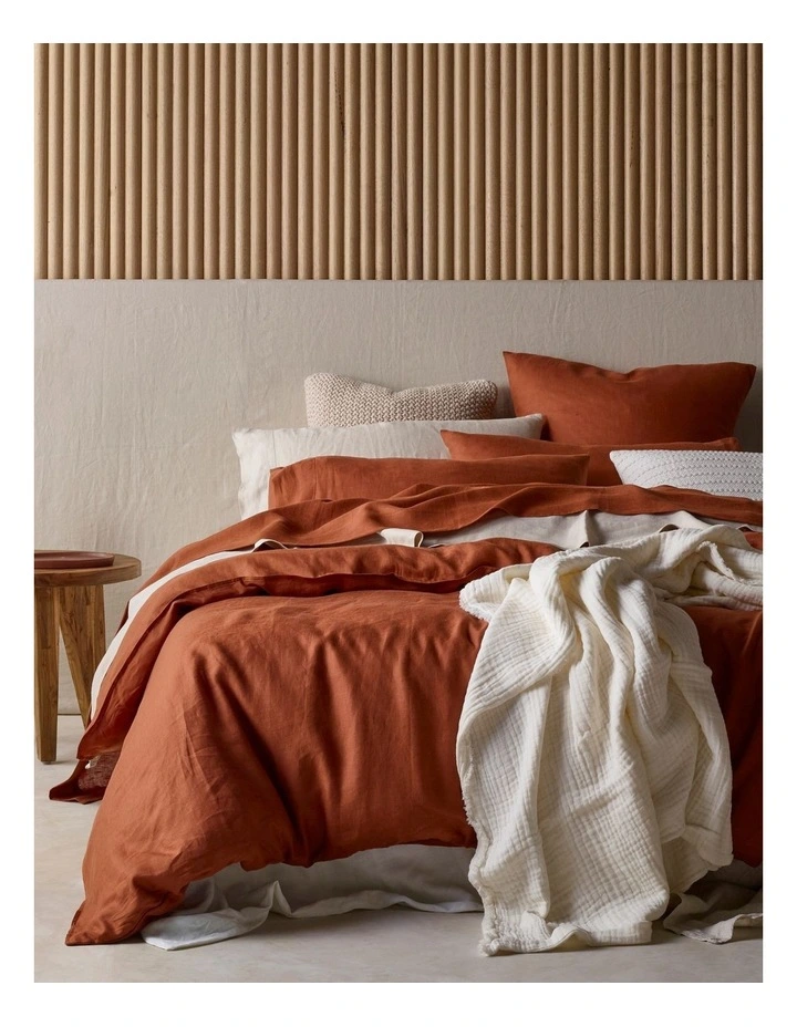 Australian House & Garden Sandy Cape Washed Belgian Linen Quilt Cover Set Earth 3 Australian House & Garden Sandy Cape Washed Belgian Linen Quilt Cover Set Earth