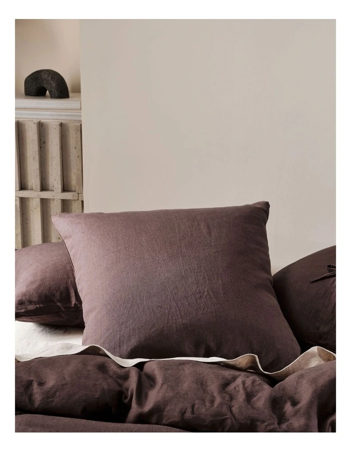 Linen House Nimes Linen Quilt Cover Set In Espresso 8 Linen House Nimes Linen Quilt Cover Set In Espresso - Image 6