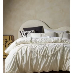 Vue Karter Tufted Quilt Cover Set In Cream
