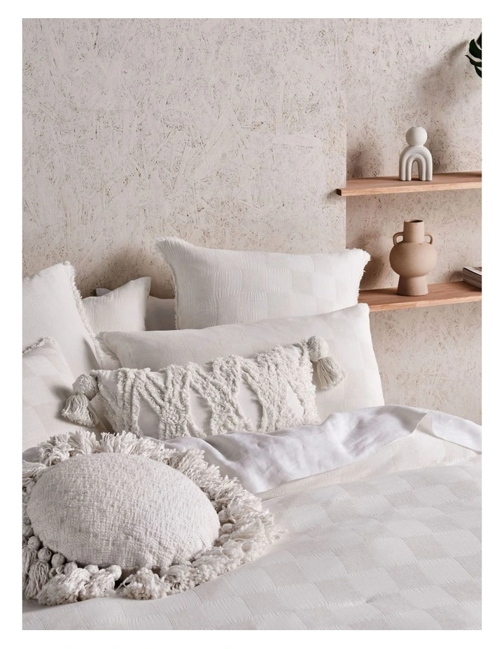 Linen House Capri Quilt Cover Set In White 5 Linen House Capri Quilt Cover Set In White - Image 3