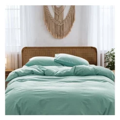 Alternative view of Cosy Club Single Duvet Cover Quilt Set In Green