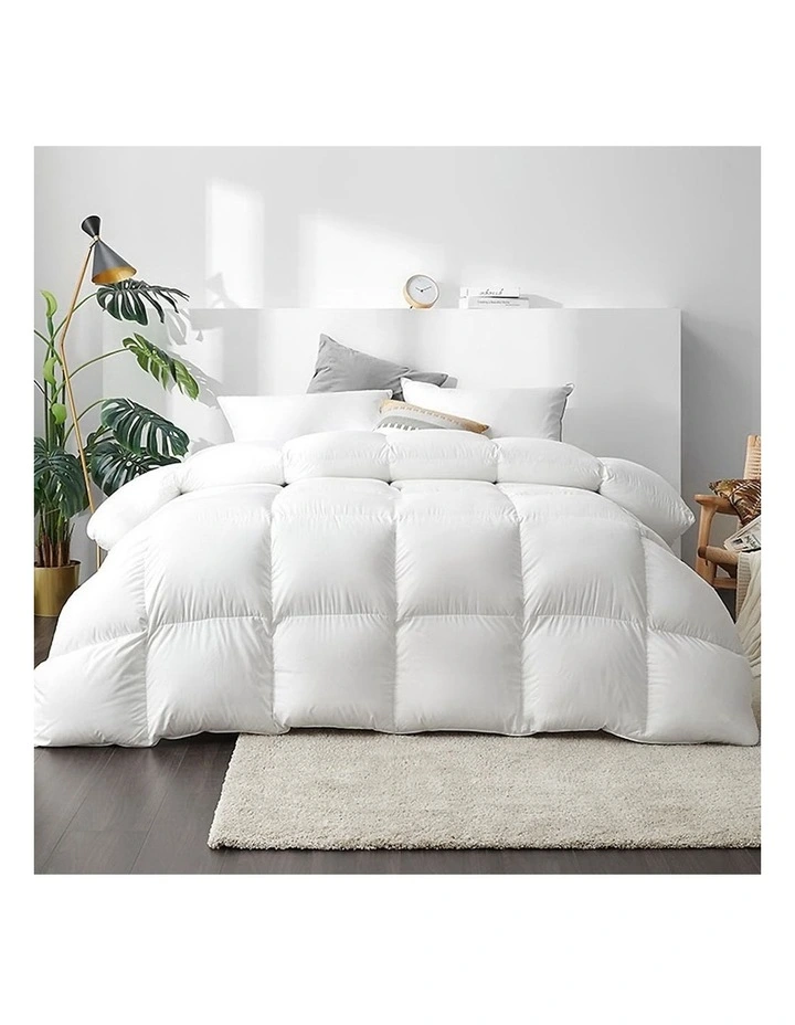 Giselle Bedding King Size Light Weight Duck Down Quilt In White 4 Giselle Bedding King Size Light Weight Duck Down Quilt In White - Image 2