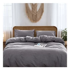 Alternative view of Cosy Club Single Duvet Cover Quilt Set In Black