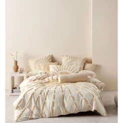 Linen House Emerge Quilt Cover Set In Pale Peach