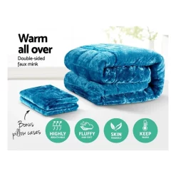 Giselle Bedding Super King Faux Mink Quilt In Teal 9 Giselle Bedding Super King Faux Mink Quilt In Teal -Sheridan Sales Store unnamed file 734