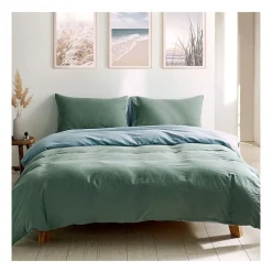 Alternative view of Cosy Club Double Duvet Cover Quilt Set In Blue Lagoon