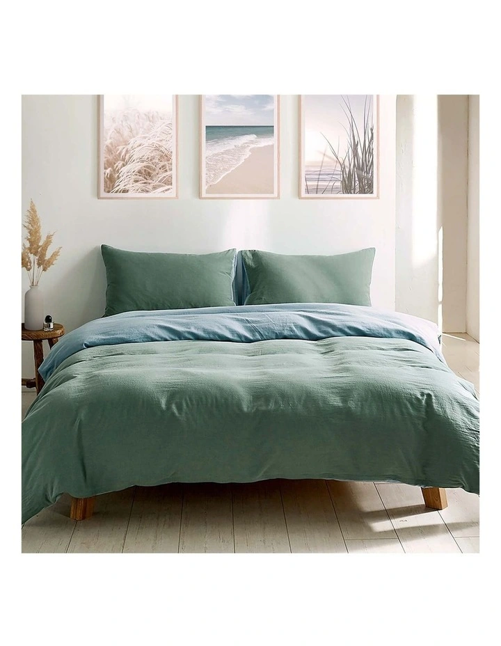 Cosy Club Double Duvet Cover Quilt Set In Blue Lagoon 4 Cosy Club Double Duvet Cover Quilt Set In Blue Lagoon - Image 2